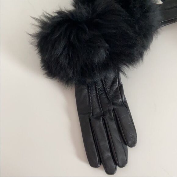 UGG Genuine Dyed Shearling Leather Trimmed Gloves NEW $130 - Picture 5 of 6